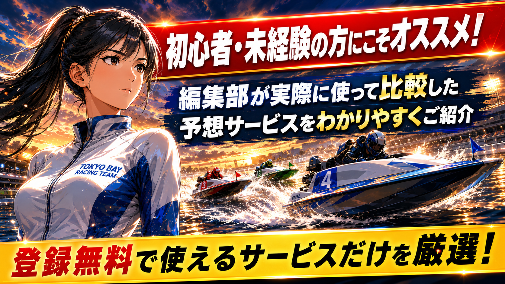 未経験・初心者にオススメ 知識ゼロで利益が出せる競艇予想サイトTOP3